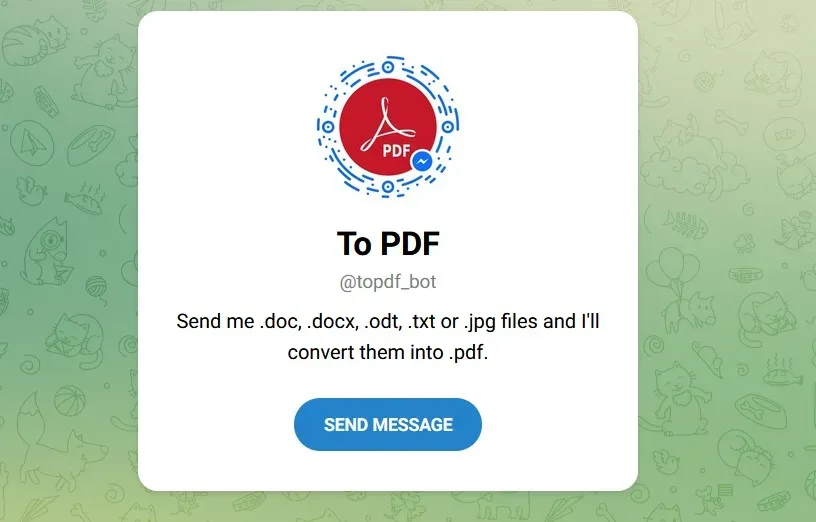 بوت لتحويل أي ملف إلى pdf